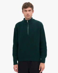 Merino Quarter Zip - Oxblood Red