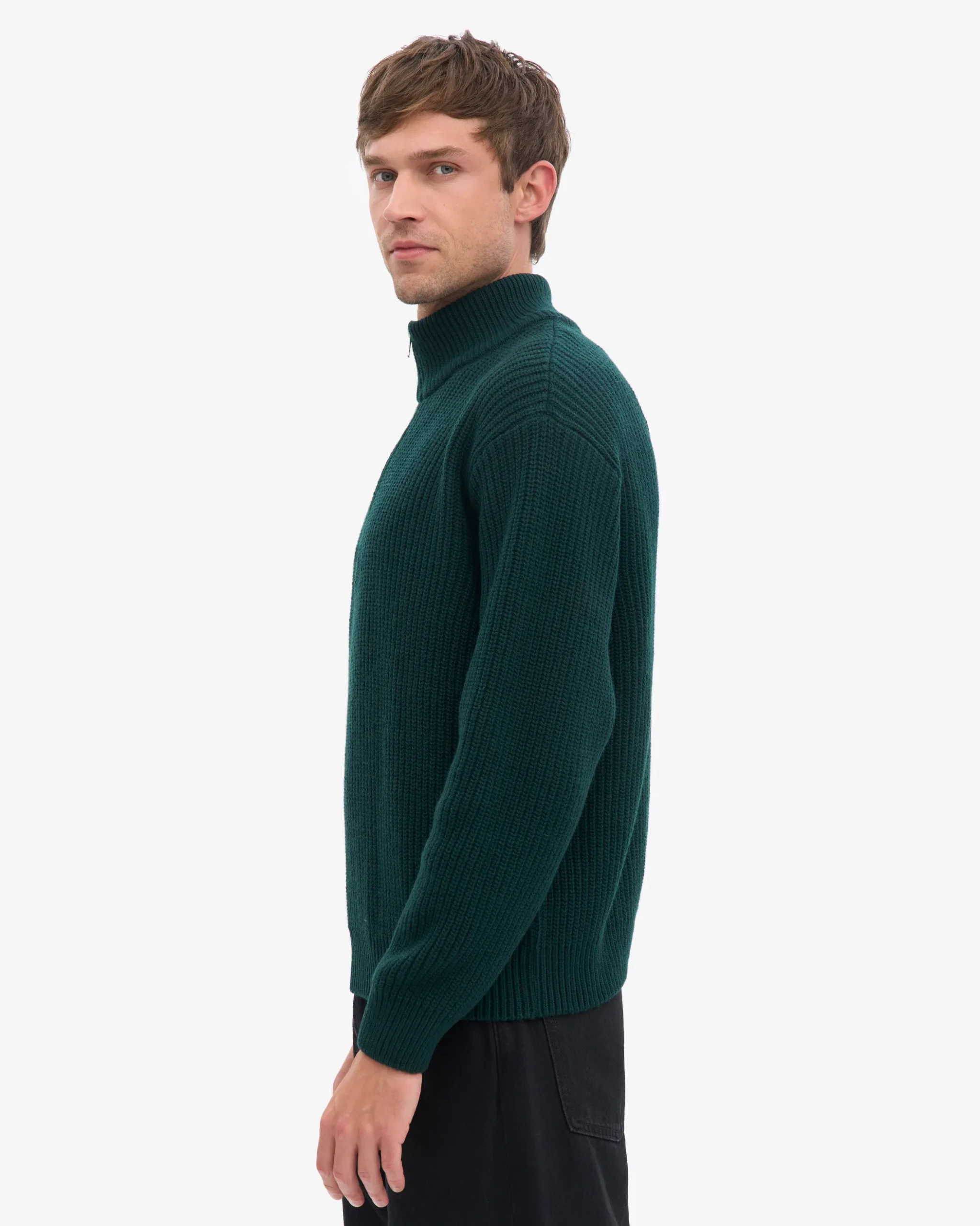 Merino Quarter Zip - Oxblood Red