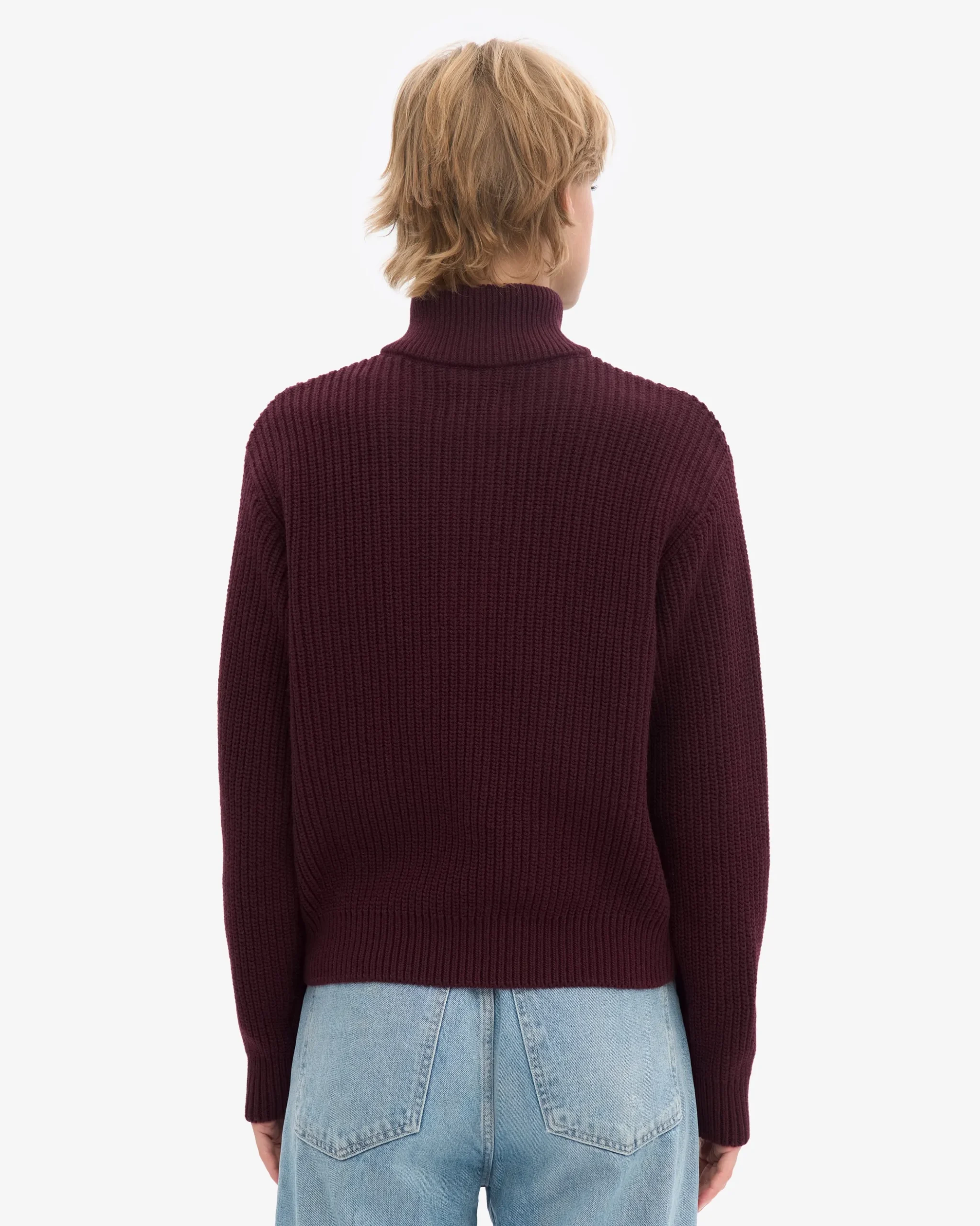 Merino Quarter Zip - Oxblood Red