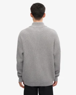 Merino Quarter Zip - Petrol Blue