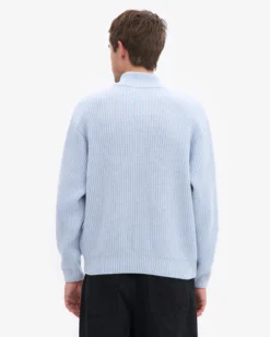 Merino Quarter Zip - Polar Blue