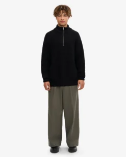 Merino Quarter Zip - Snow Melange