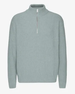 Merino Quarter Zip - Steel Blue