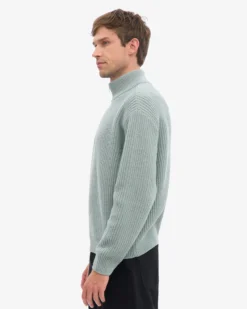 Merino Quarter Zip - Steel Blue
