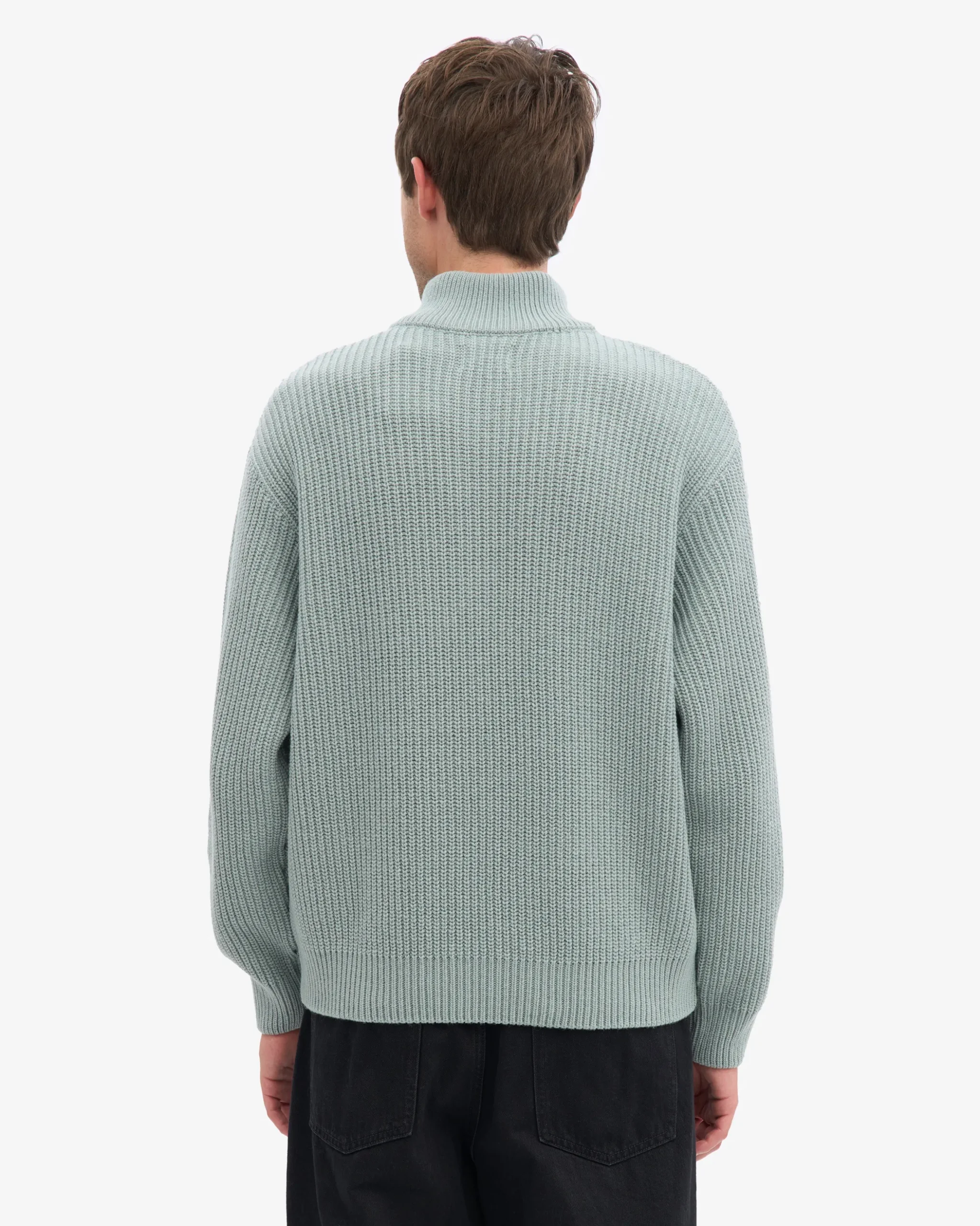 Merino Quarter Zip - Steel Blue