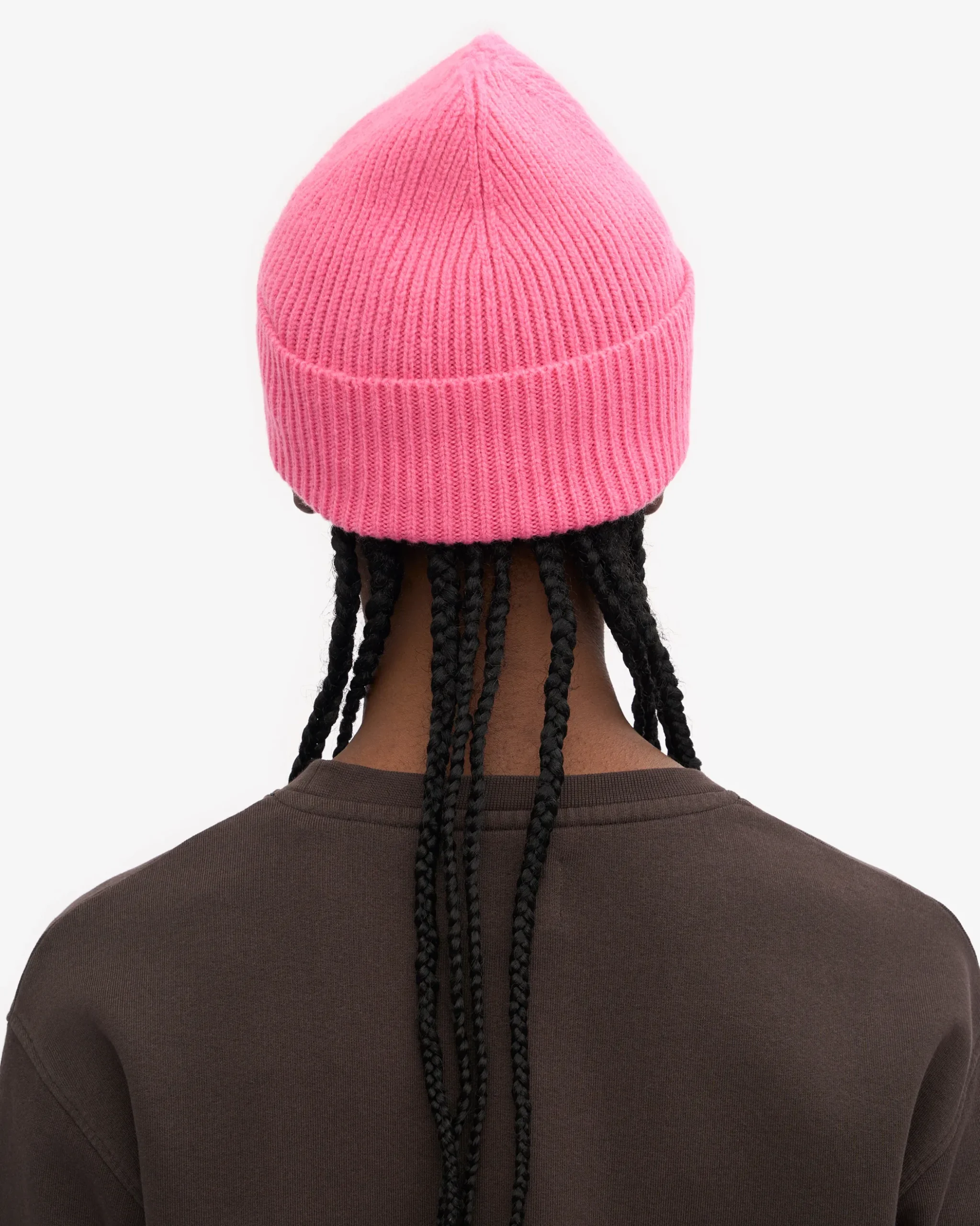 Merino Wool Beanie - Bubblegum Pink