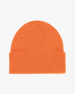 Merino Wool Beanie - Burned Orange