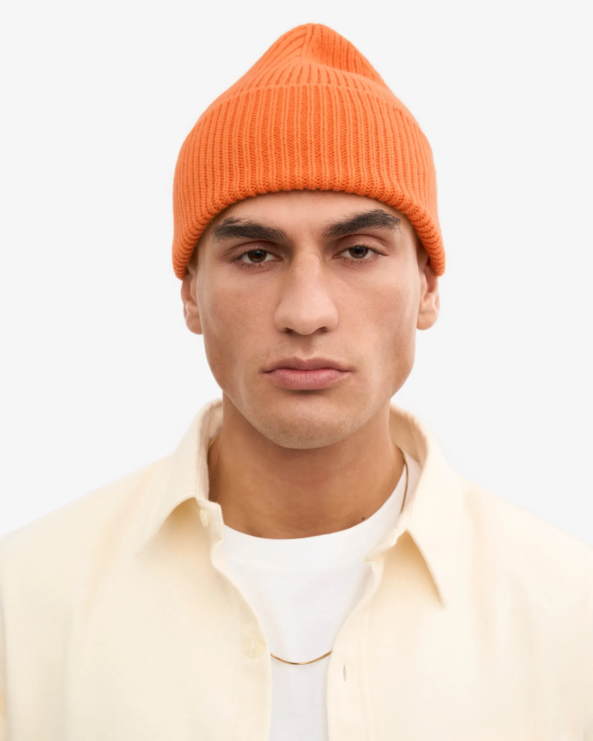 Merino Wool Beanie - Burned Orange