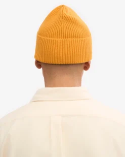 Merino Wool Beanie - Burned Yellow