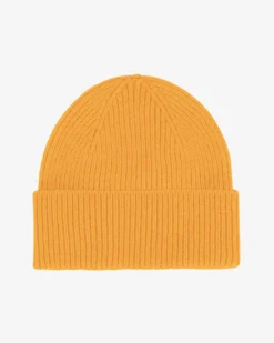 Merino Wool Beanie - Burned Yellow