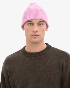 Merino Wool Beanie - Cherry Blossom