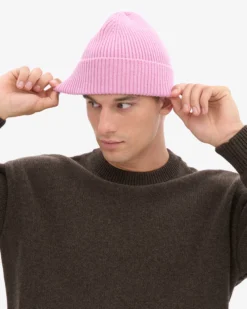 Merino Wool Beanie - Cherry Blossom