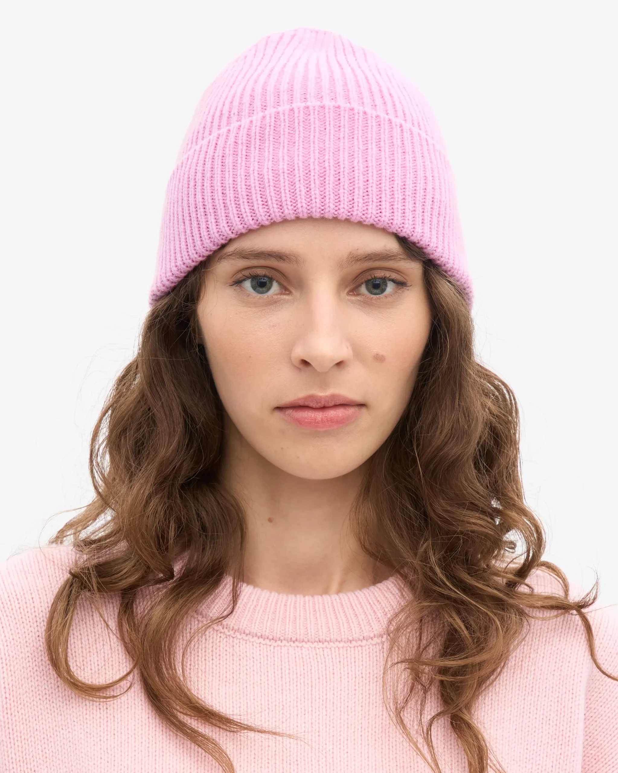Merino Wool Beanie - Cherry Blossom