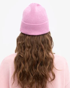 Merino Wool Beanie - Cherry Blossom