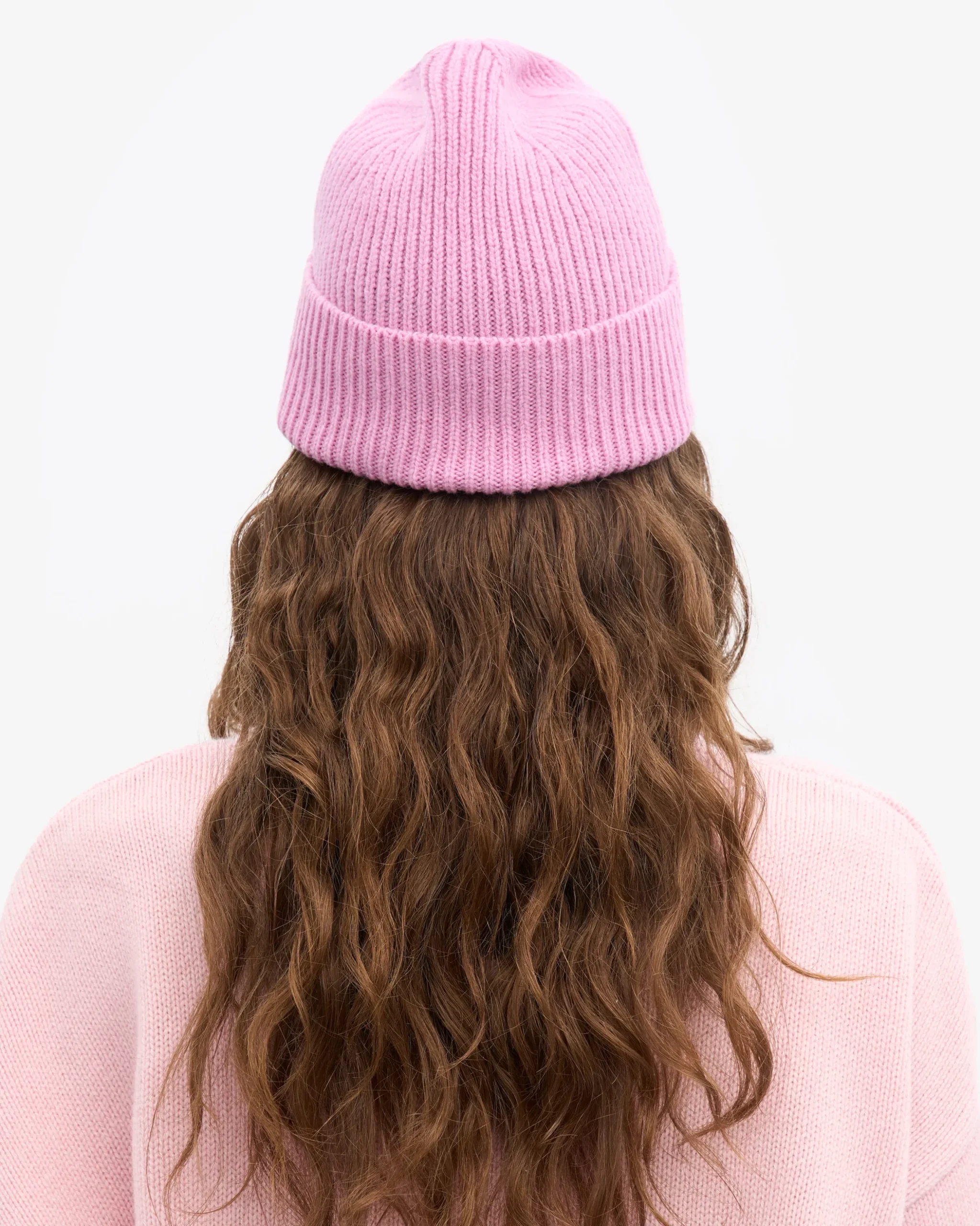 Merino Wool Beanie - Cherry Blossom