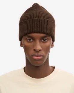 Merino Wool Beanie - Coffee Brown