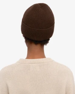 Merino Wool Beanie - Coffee Brown