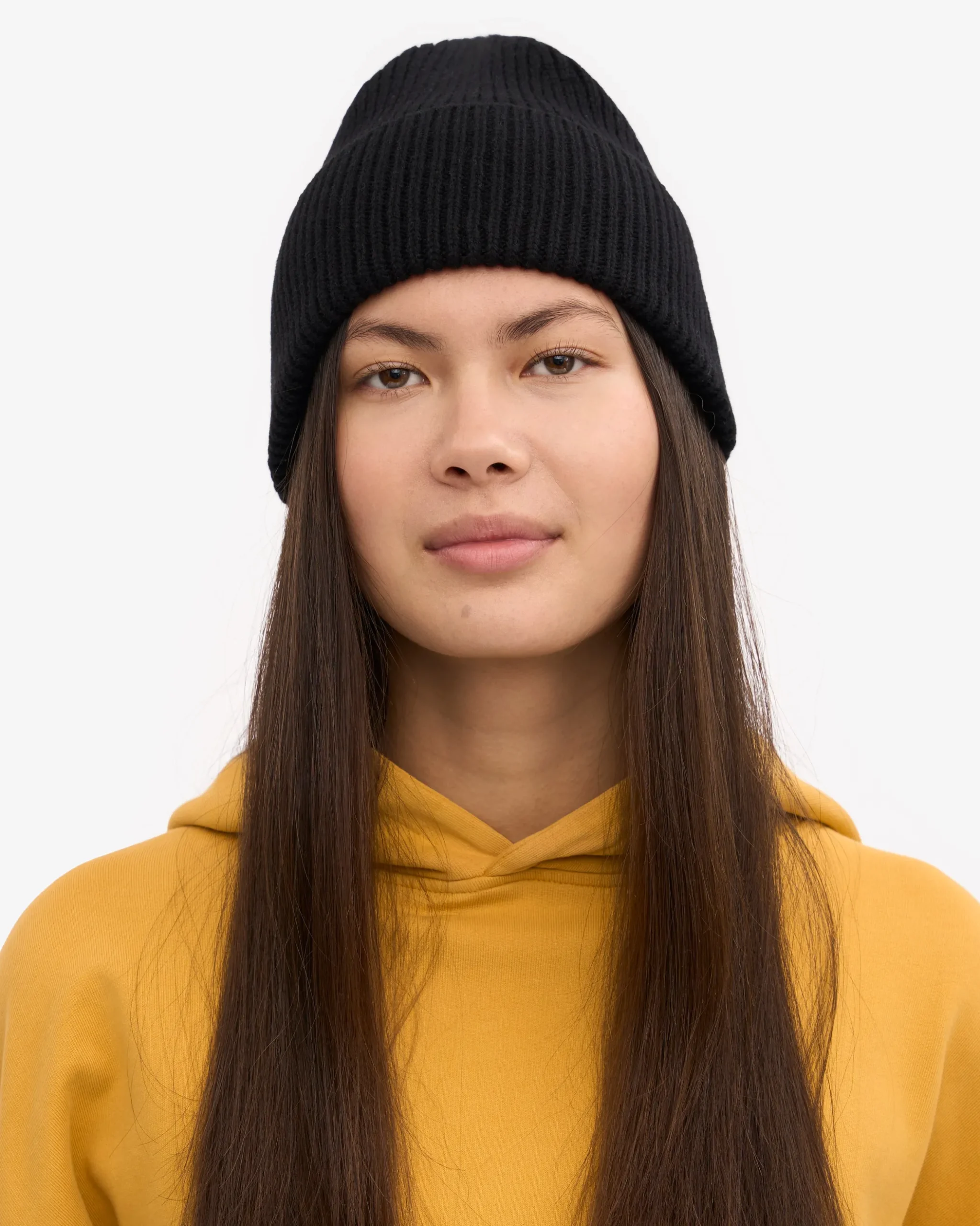 Merino Wool Beanie - Deep Black
