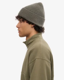 Merino Wool Beanie - Dusty Olive