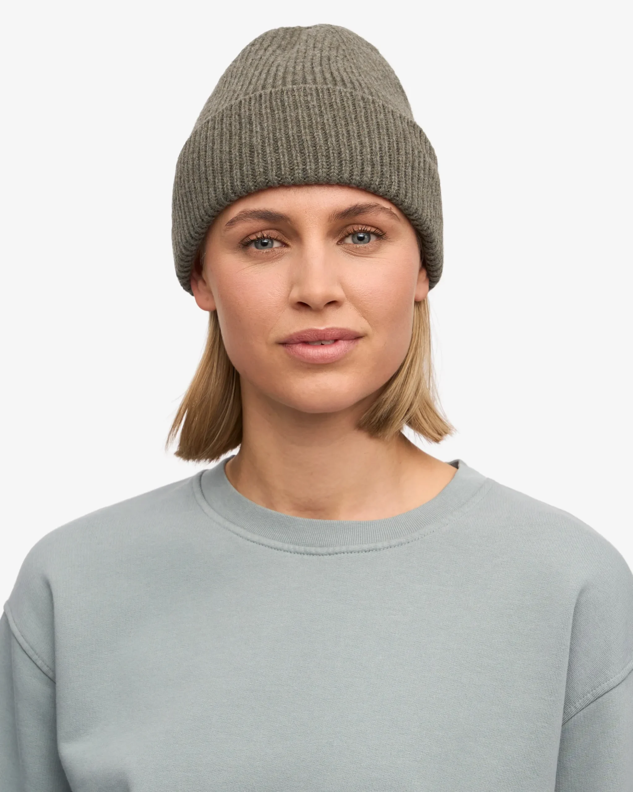 Merino Wool Beanie - Dusty Olive