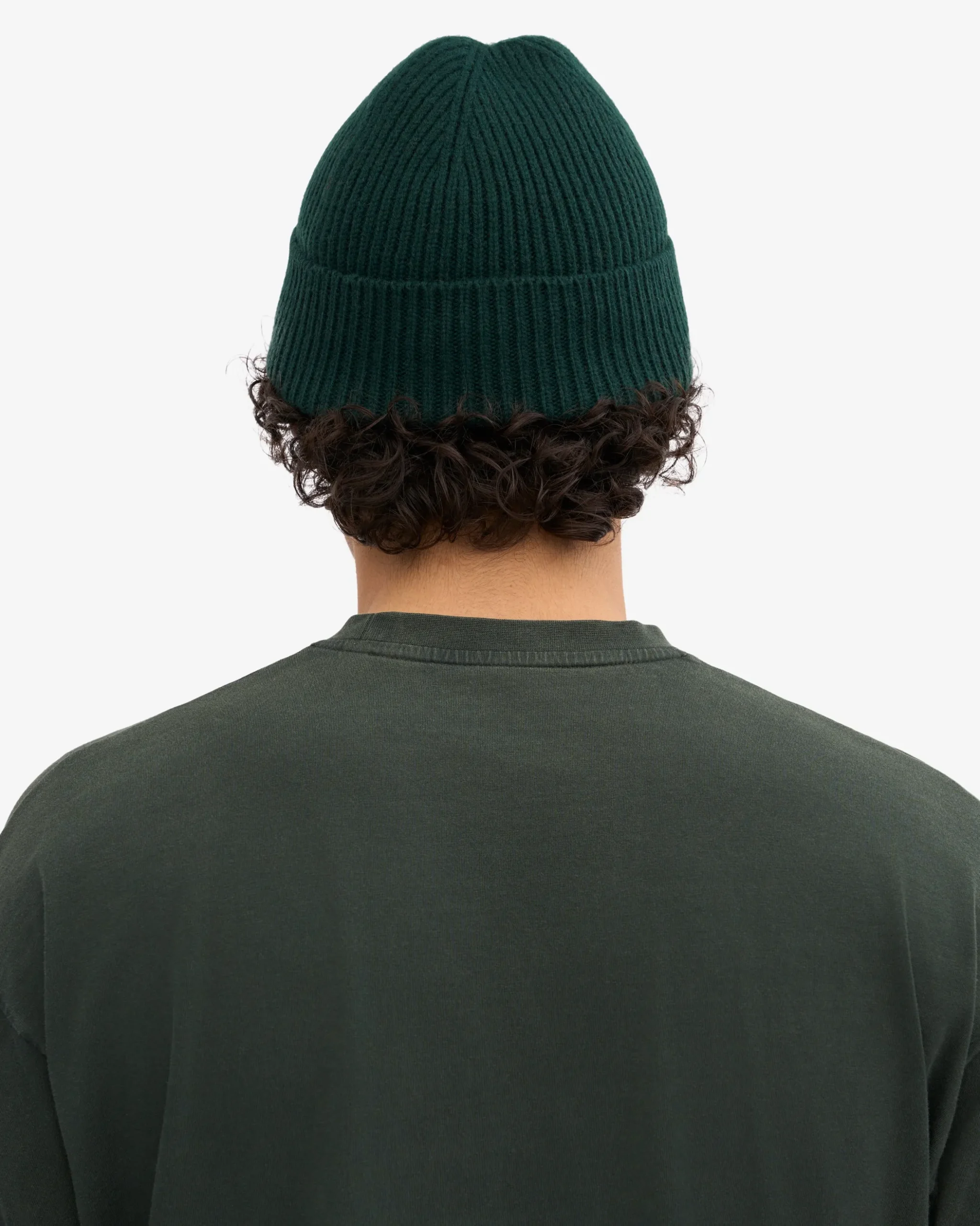 Merino Wool Beanie - Emerald Green