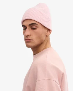 Merino Wool Beanie - Faded Pink