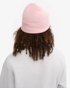 Merino Wool Beanie - Faded Pink
