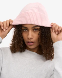 Merino Wool Beanie - Faded Pink