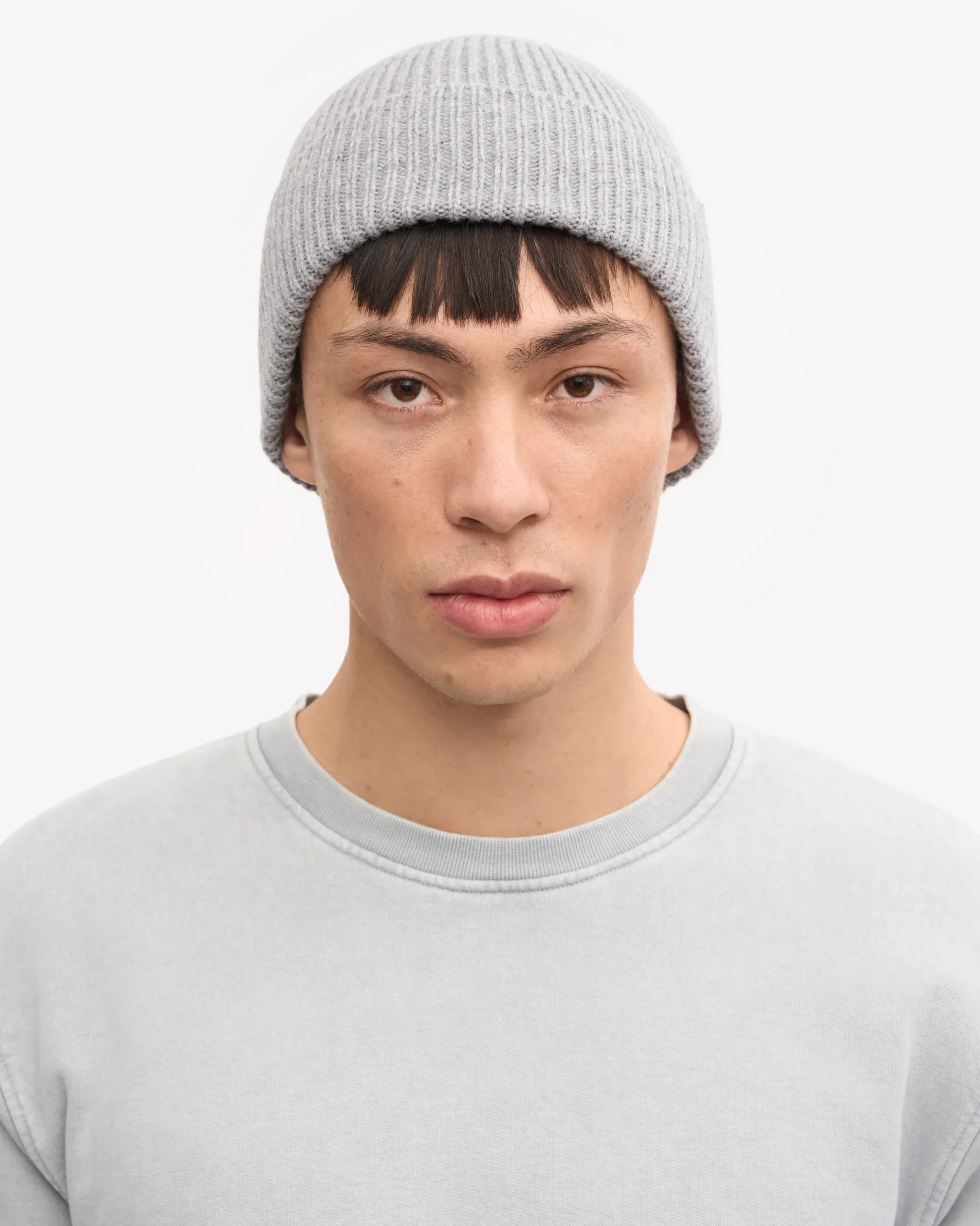 Merino Wool Beanie - Heather Grey