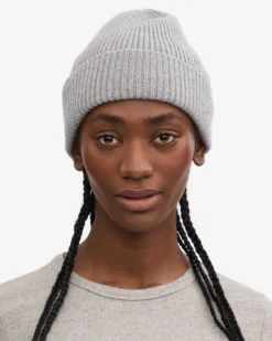 Merino Wool Beanie - Heather Grey