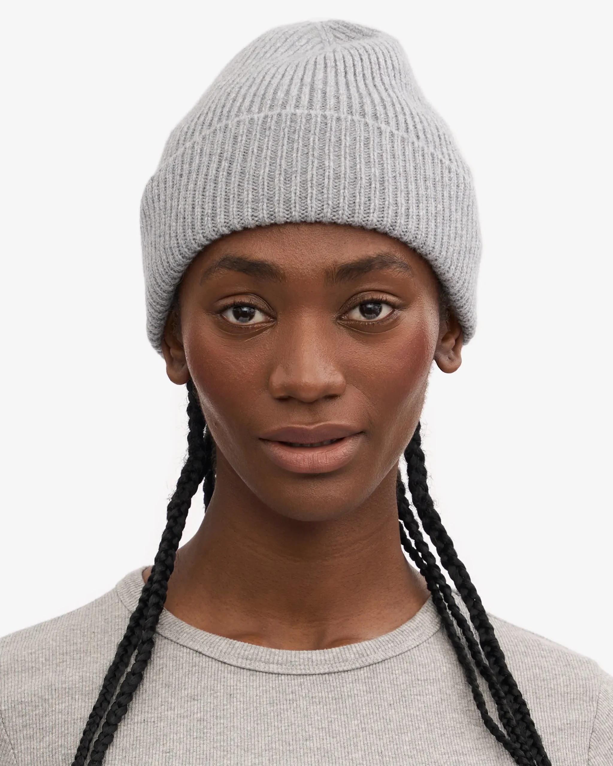Merino Wool Beanie - Heather Grey