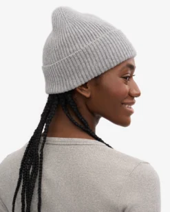 Merino Wool Beanie - Heather Grey