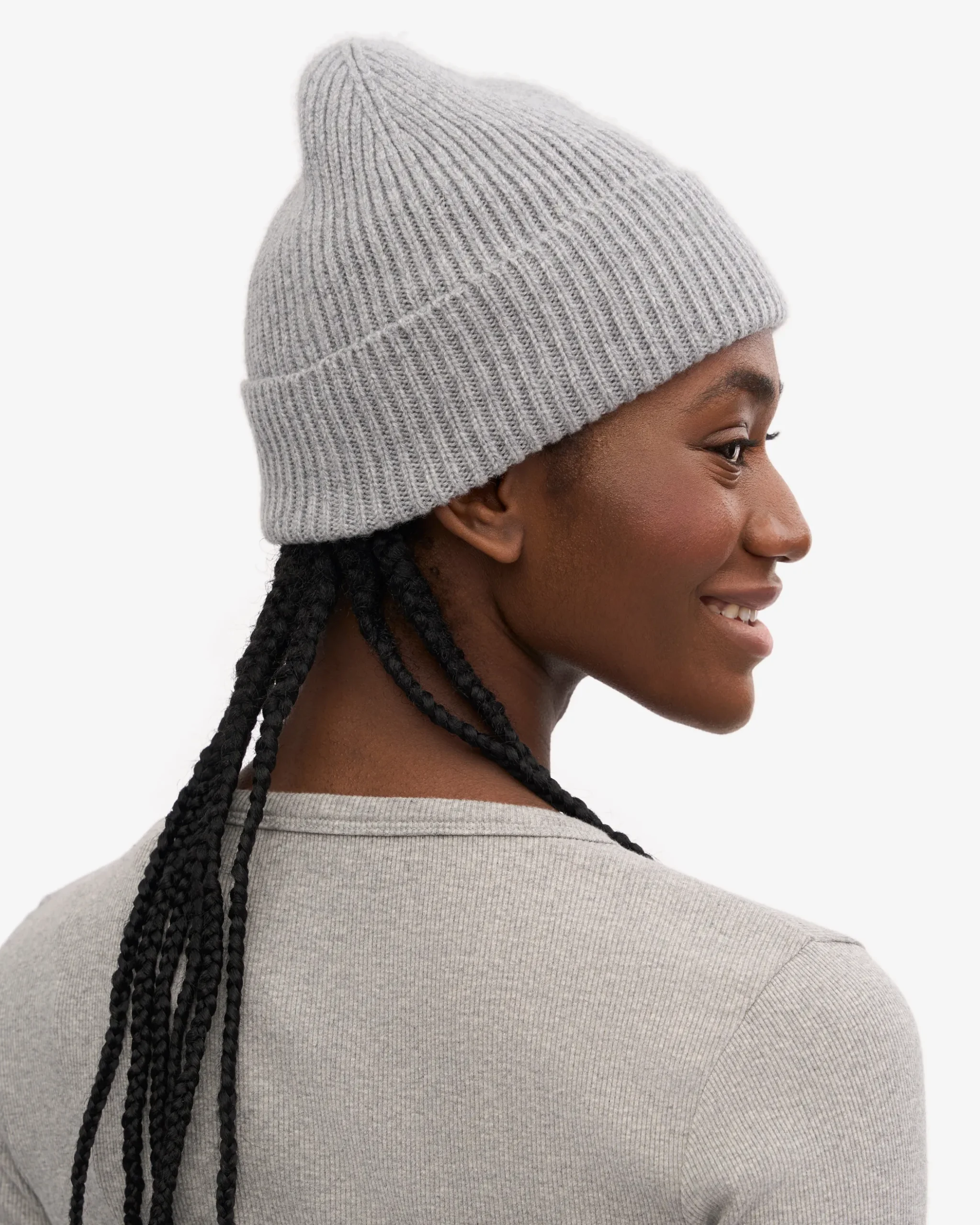 Merino Wool Beanie - Heather Grey