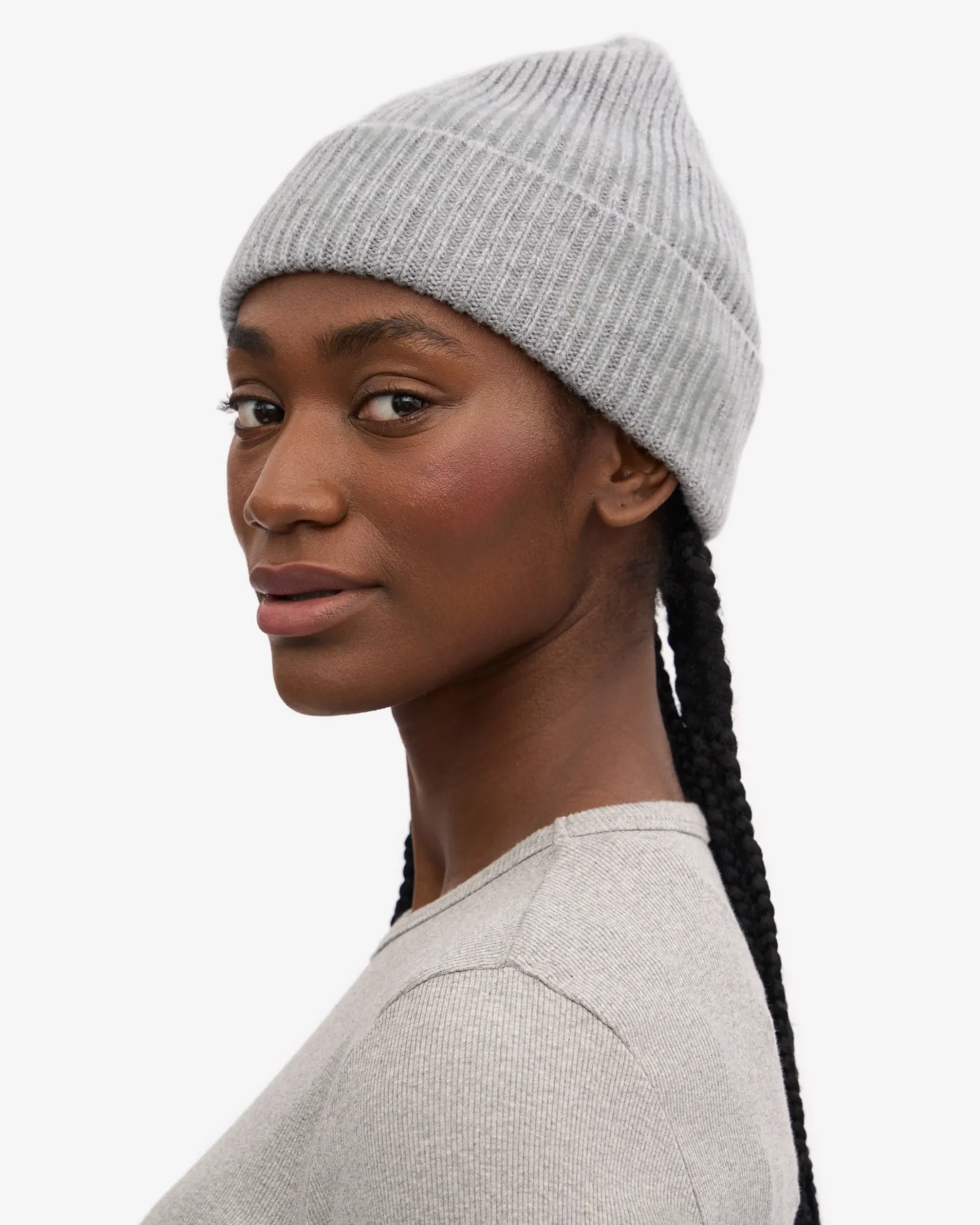 Merino Wool Beanie - Heather Grey