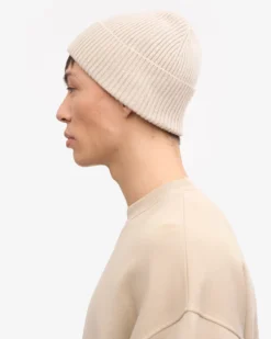Merino Wool Beanie - Ivory White