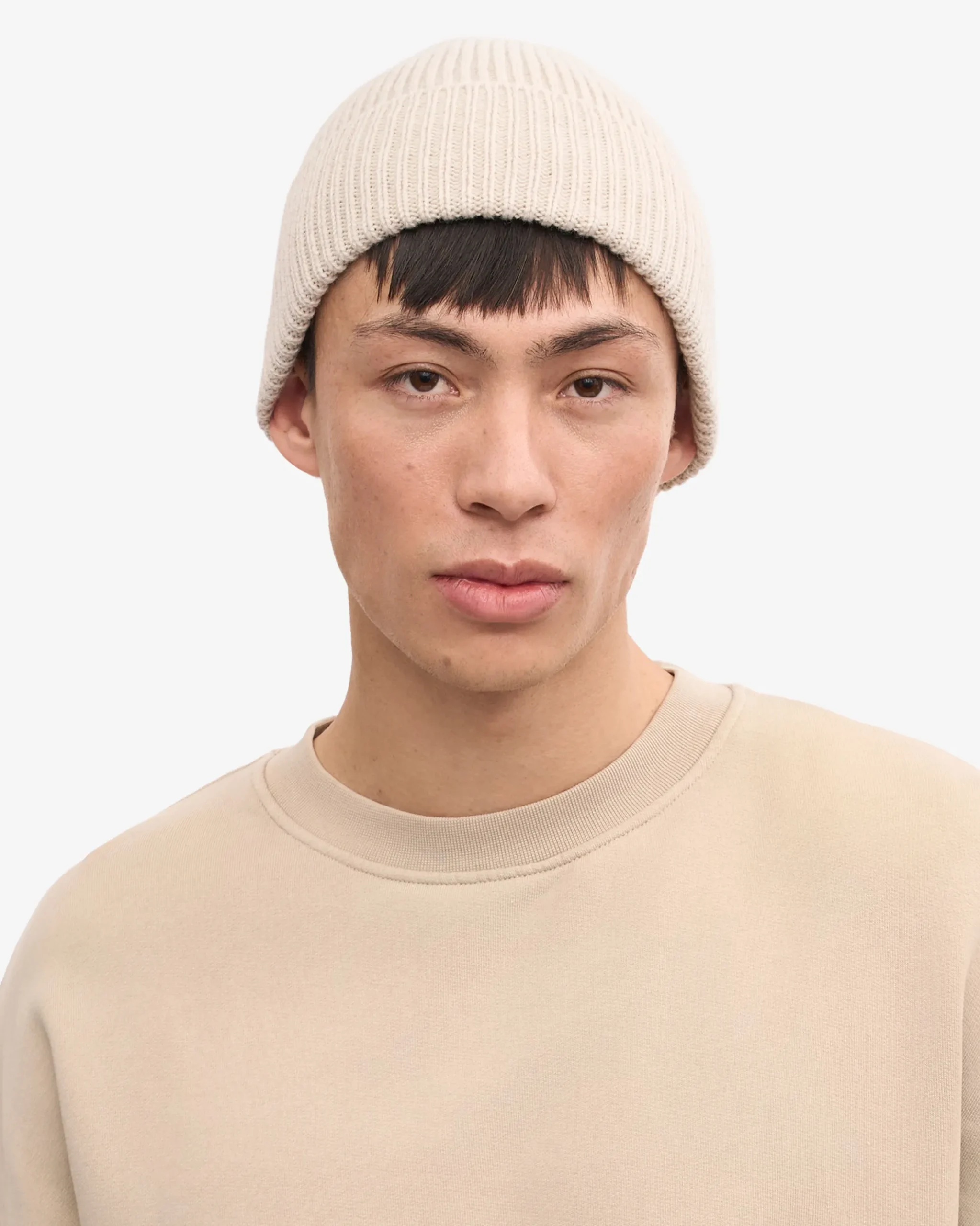 Merino Wool Beanie - Ivory White