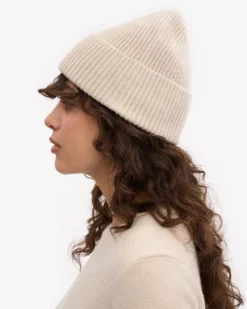 Merino Wool Beanie - Ivory White