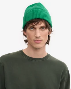 Merino Wool Beanie - Kelly Green