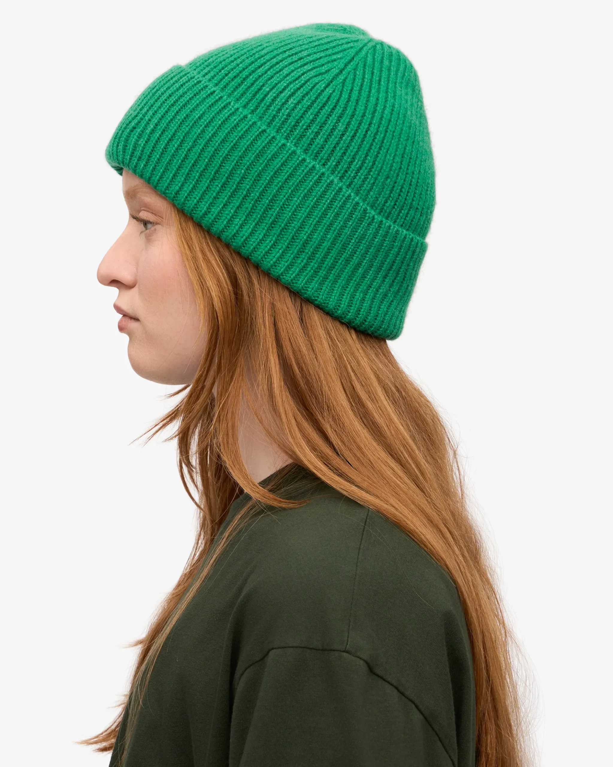 Merino Wool Beanie - Kelly Green