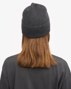 Merino Wool Beanie - Lava Grey