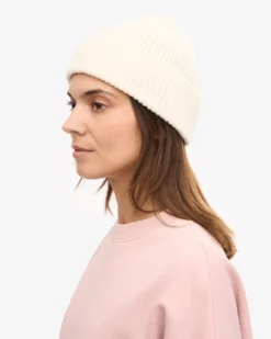 Merino Wool Beanie - Optical White