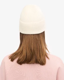 Merino Wool Beanie - Optical White