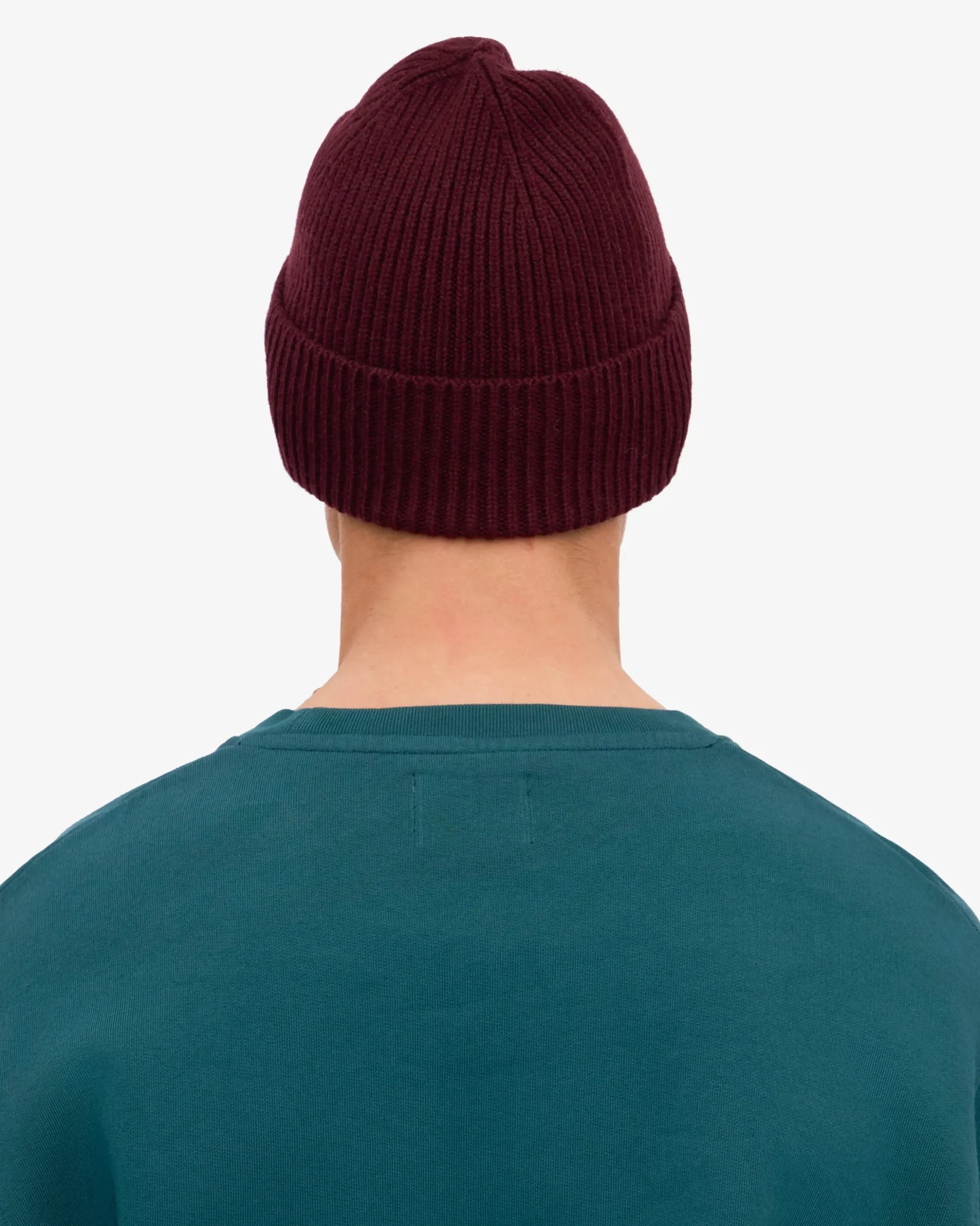 Merino Wool Beanie - Oxblood Red