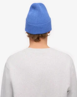 Merino Wool Beanie - Pacific Blue
