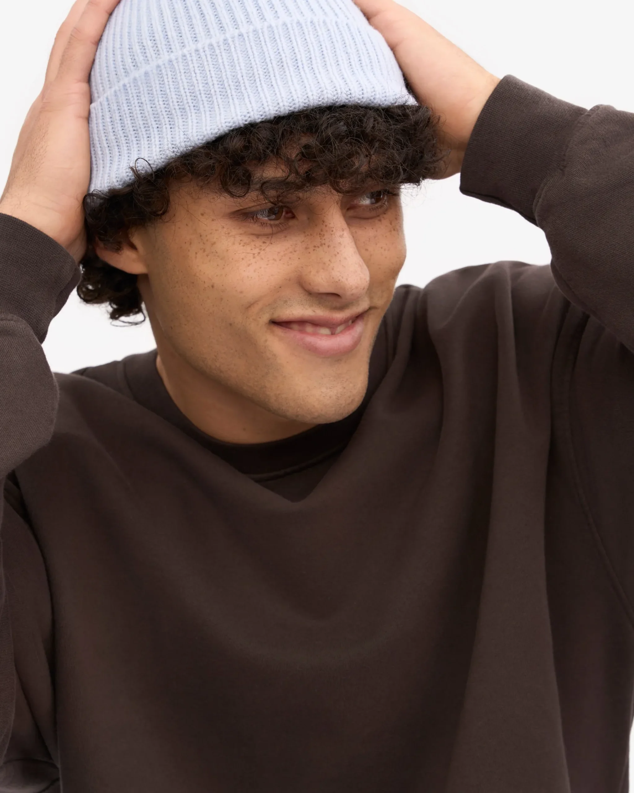 Merino Wool Beanie - Polar Blue