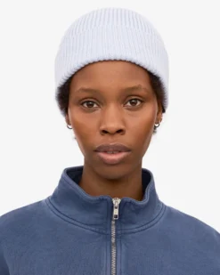 Merino Wool Beanie - Polar Blue