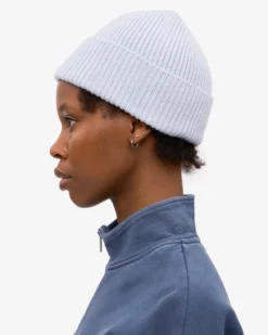 Merino Wool Beanie - Polar Blue