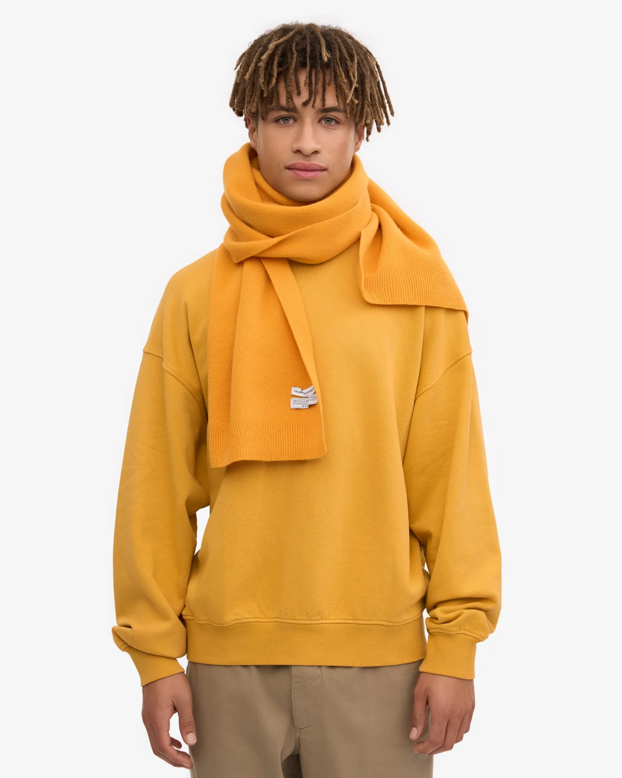 Merino Wool Beanie & Scarf - Burned Yellow