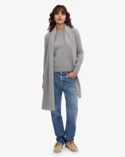 Merino Wool Beanie & Scarf - Heather Grey