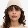 Merino Wool Beanie & Scarf - Ivory White